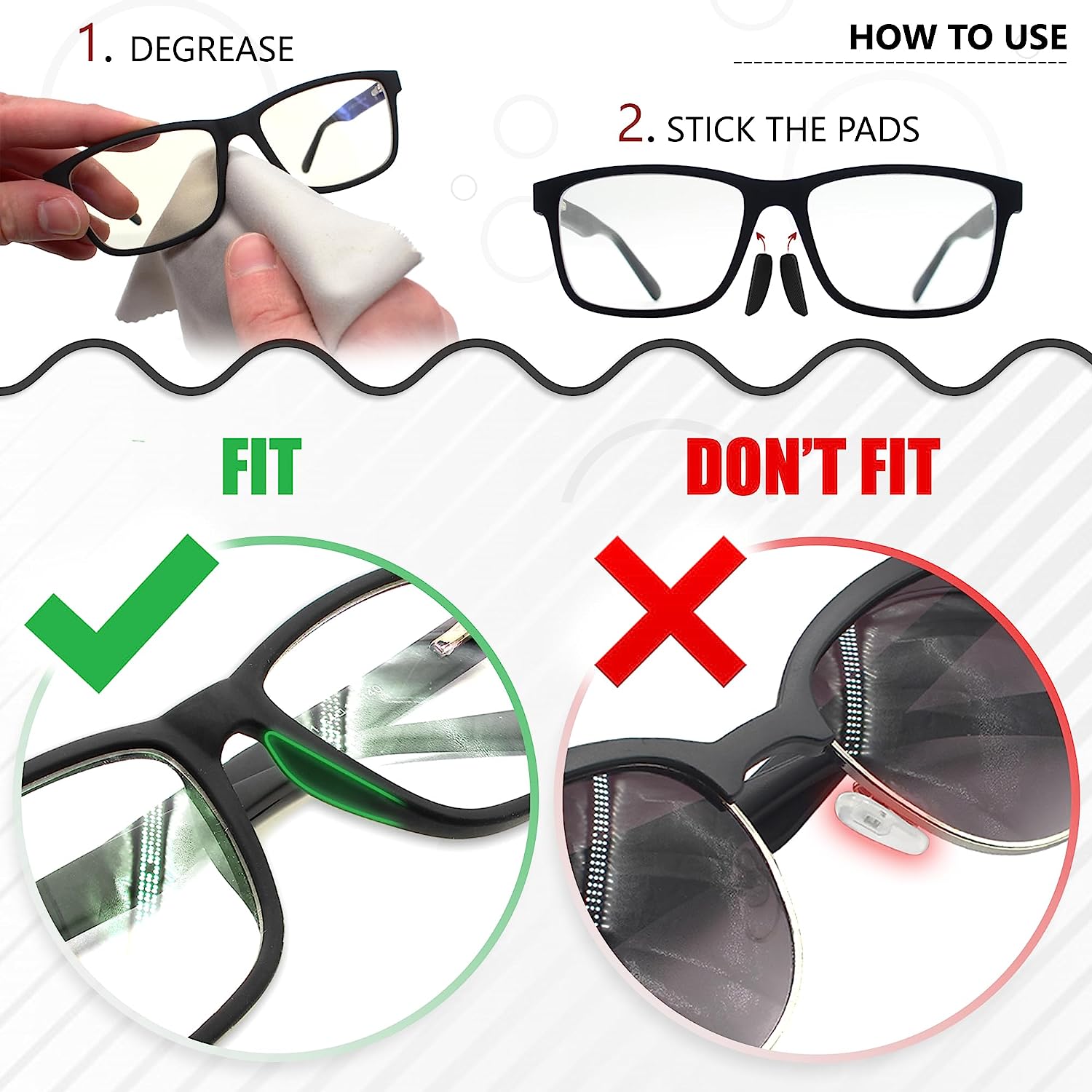 Silicone Mono Button Nose Pads for Eyeglasses