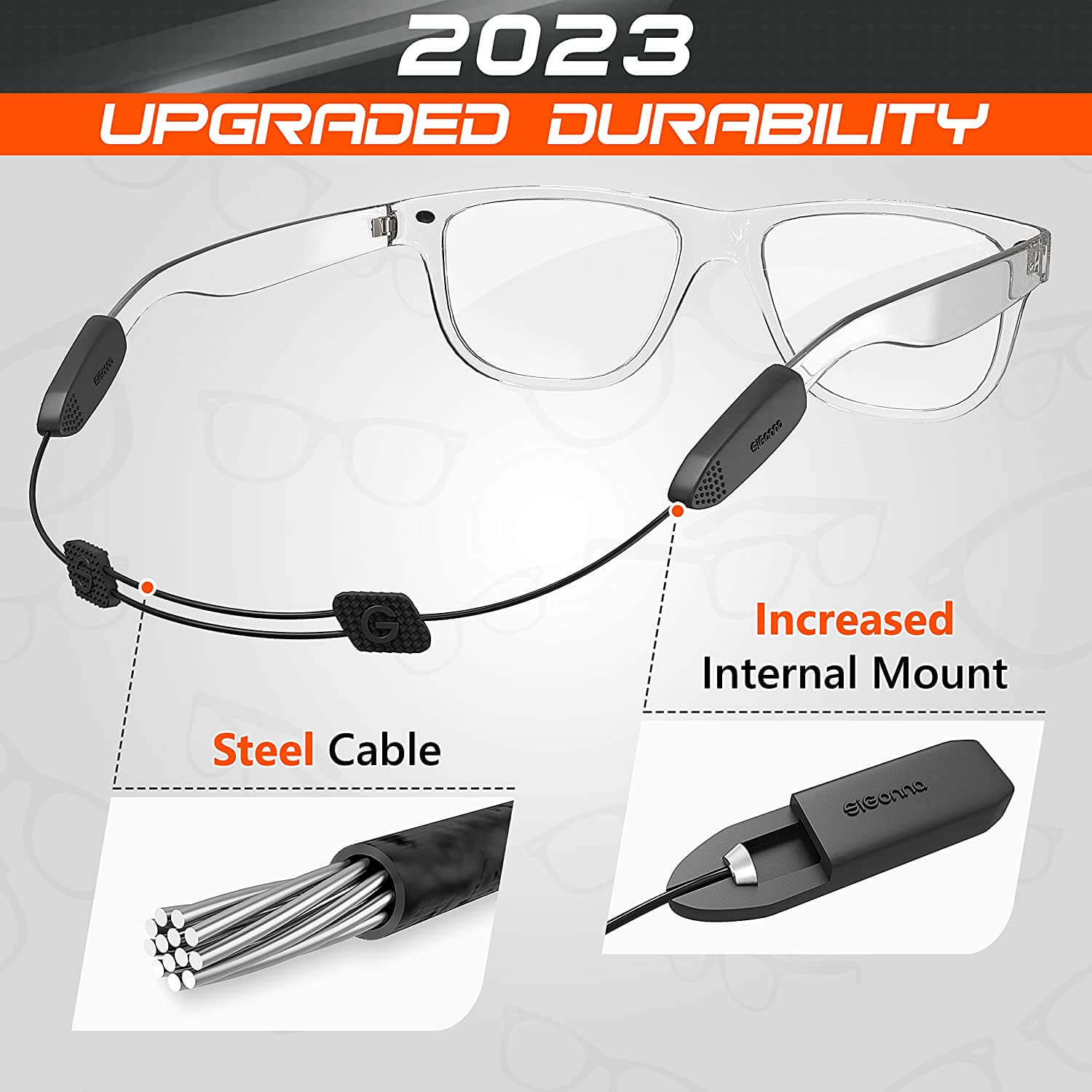 SIGONNA Glasses Strap Holder - No-Tail Eyeglass Strap Cord String -  Adjustable Eye Glasses Holders Around Neck