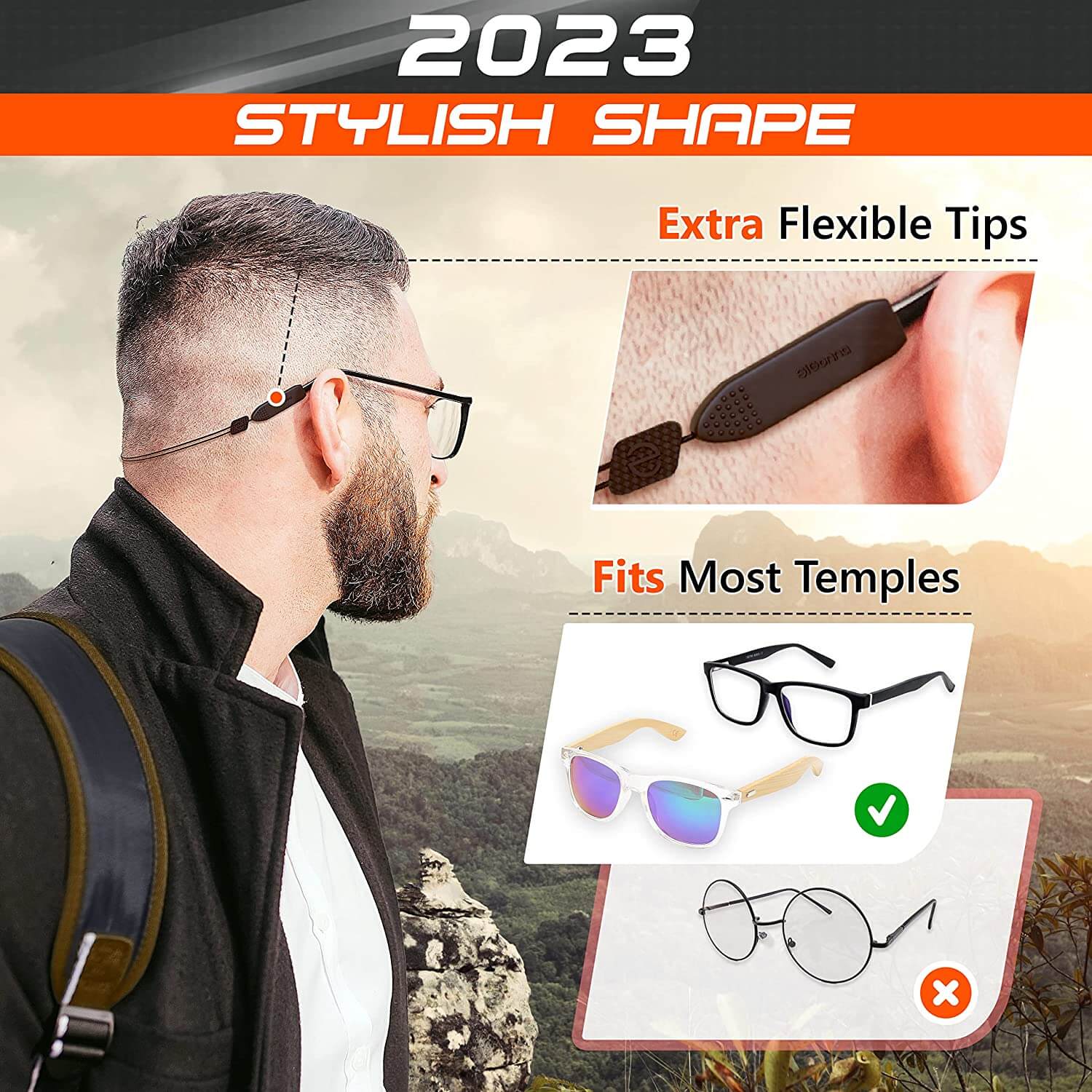 Silicone Glasses Strap No Tail Steel Wire – Sigonna